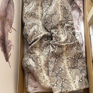 Jessica Simpson Beige Snakeskin Heeled Boots